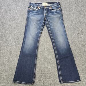 Big Star Liv Boot Jeans Womens 30R Blue Low Rise Bootcut Stretch